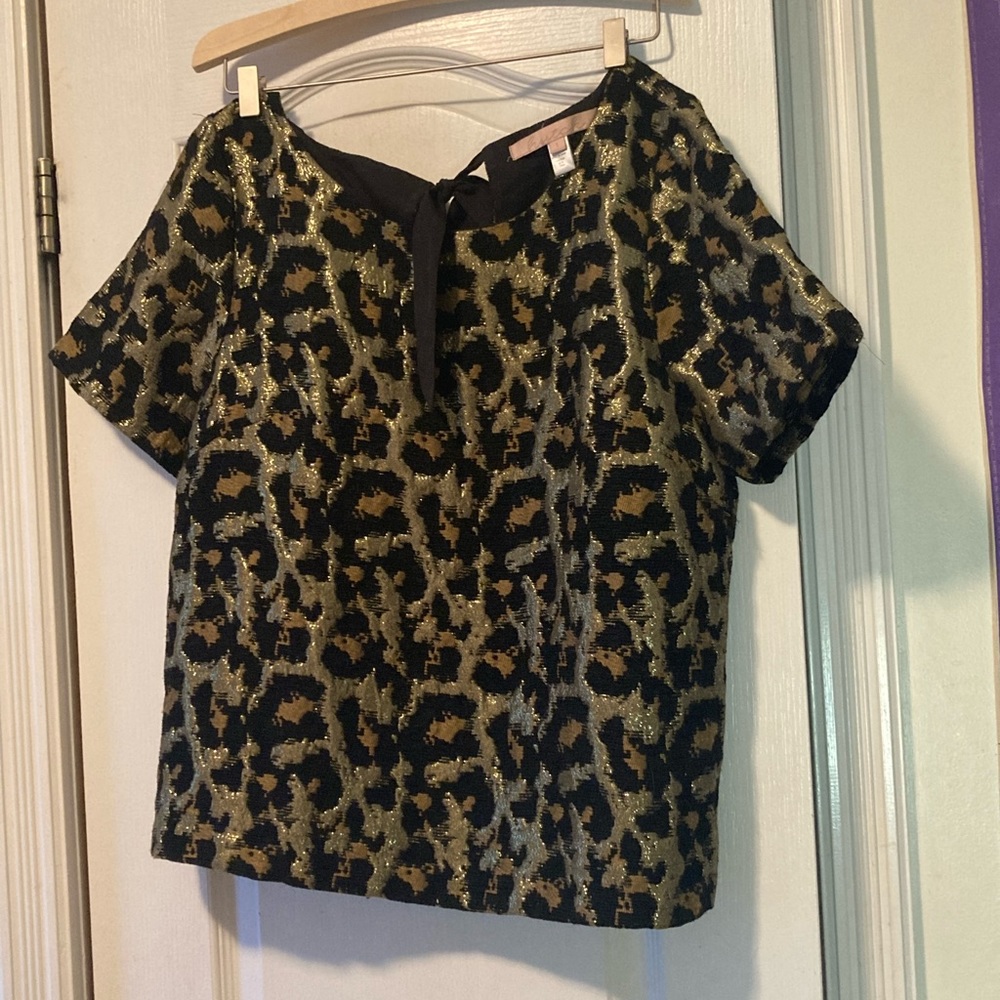 Vintage animal print blouse